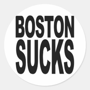 Sticker Rond Boston Sucks