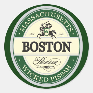 Sticker Rond boston - wicked pissah