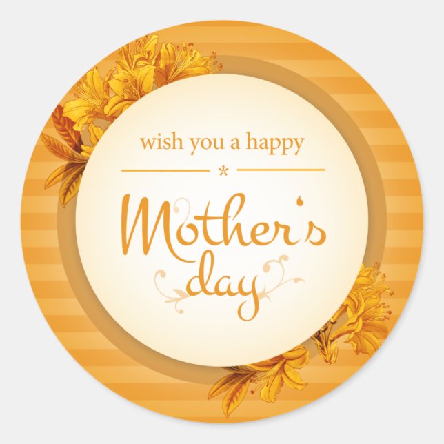 Sticker Rond Botanique en bois (Devant)