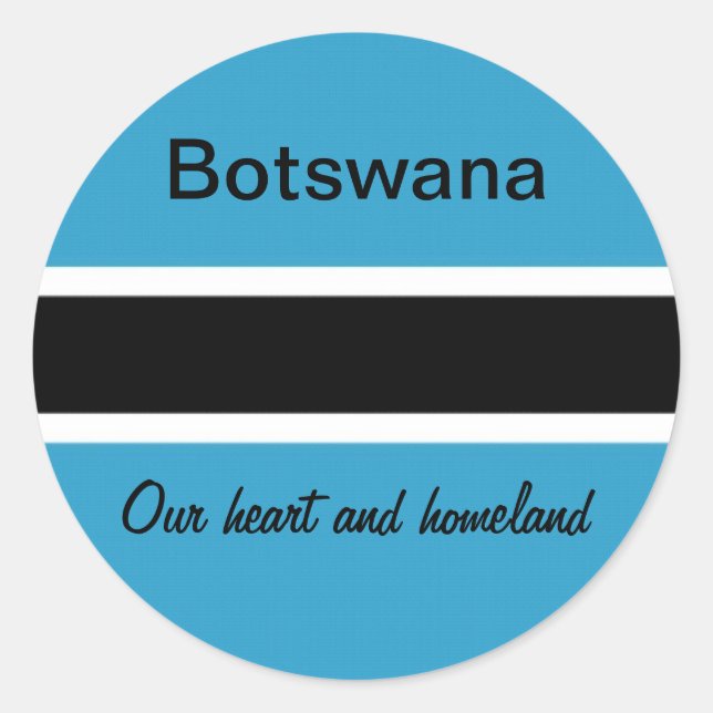 Sticker Rond Botswana (Devant)