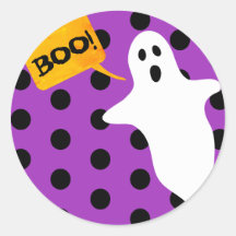 Botte violette avec fantôme blanc