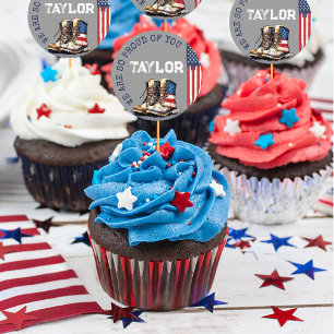 Sticker Rond Bottes militaires Drapeau GRAY Partir de la partie