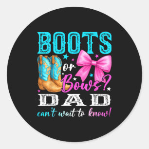 Sticker Rond Bottes ou arcs Papa t'aime révélation du sexe de b