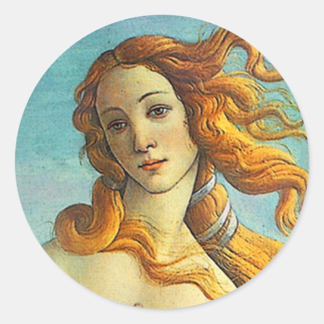 Sticker Rond Botticelli naissance de Vénus (Devant)