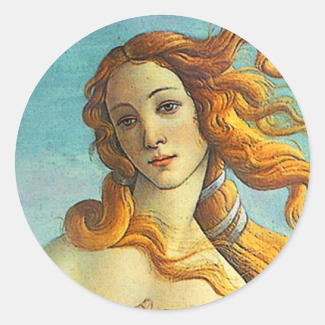 Sticker Rond Botticelli naissance de Vénus (Devant)