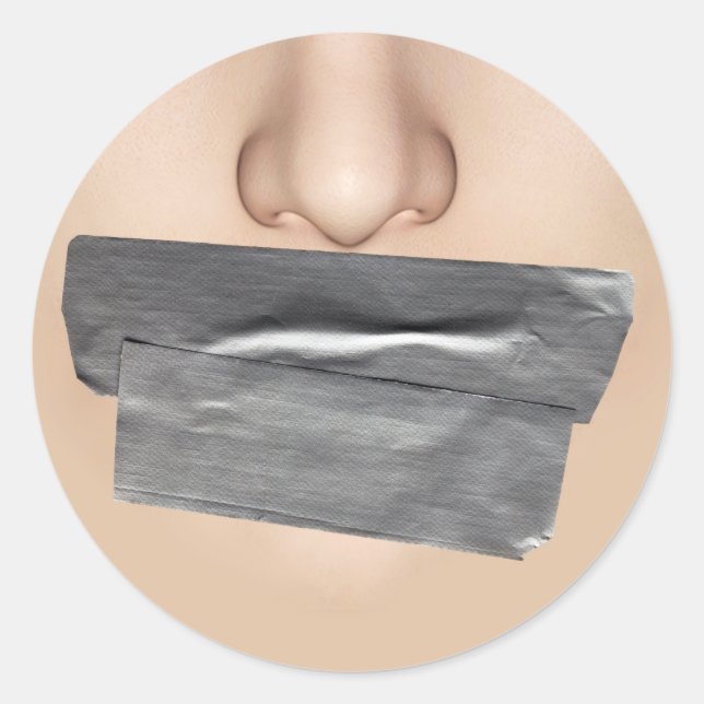 Sticker Rond Bouche de bande à goutte (Devant)