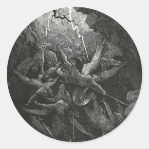 Sticker Rond Bouche De L'Enfer Par Gustave Dore