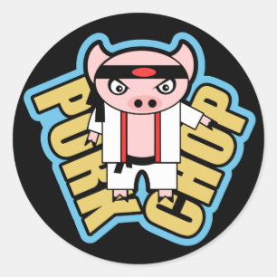 Sticker Rond Bouche de porc