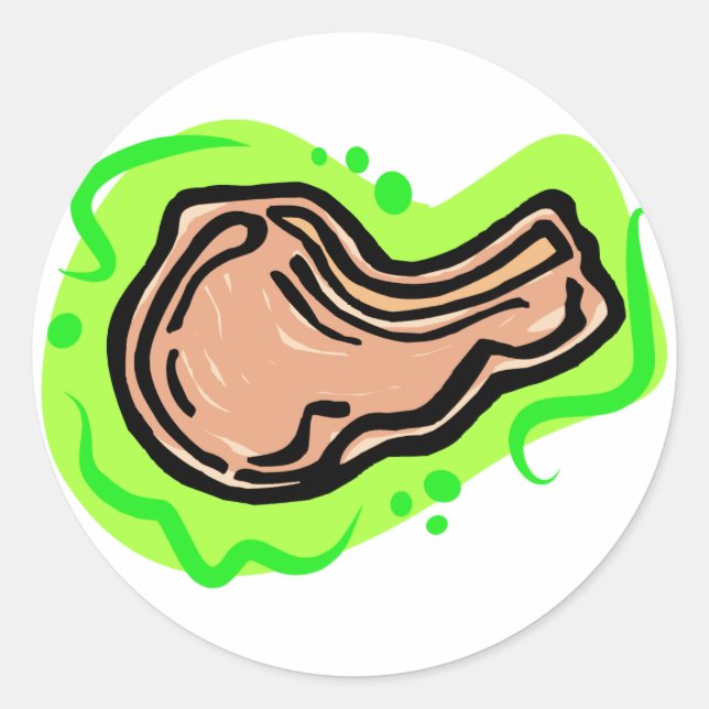Sticker Rond Bouche de porc (Devant)