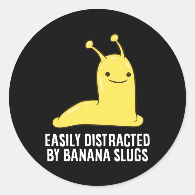 Sticker Rond Bouchon De Banane Facilement Distrait Par Bouchon  (Devant)