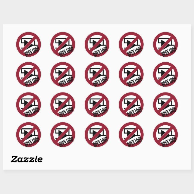 Sticker Rond Boucle ouverte (Feuille)