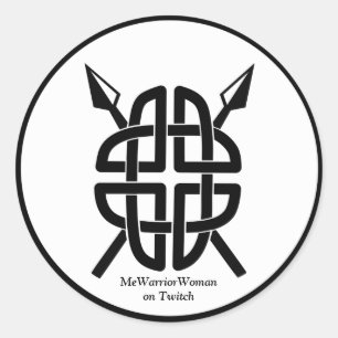 Sticker Rond Bouclier celtique, MeWarriorWoman sur Twitch