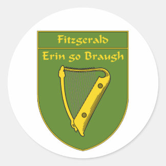 Sticker Rond Bouclier de drapeau Fitzgerald 1798