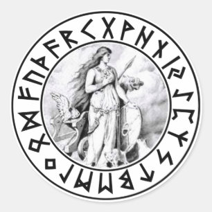 Sticker Rond bouclier de Freya Rune d'autocollant