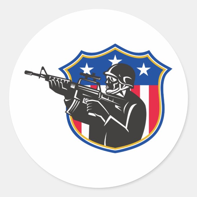Sticker Rond bouclier de fusil du soldat swat (Devant)