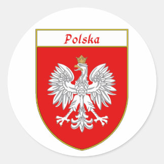 Sticker Rond Bouclier de l'aigle polska