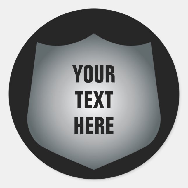 Sticker Rond Bouclier de protection graphique avec n'importe qu (Devant)