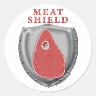 Sticker Rond Bouclier de viande
