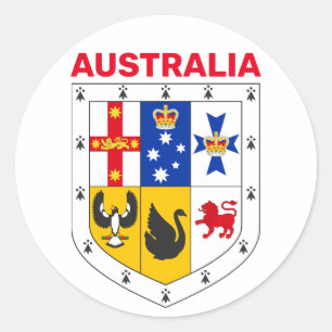 Sticker Rond Bouclier des armes d'Australie