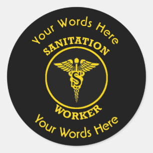 Sticker Rond Bouclier des travailleurs sanitaires