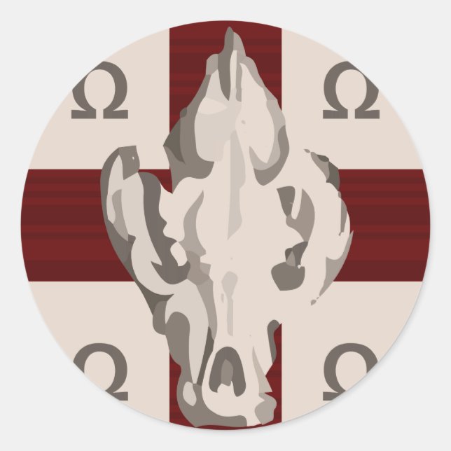Sticker Rond Bouclier Hyena (Devant)