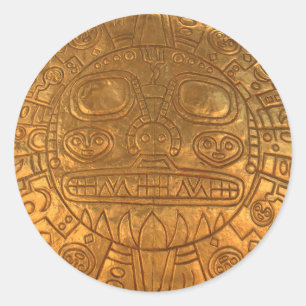 Sticker Rond Bouclier inca