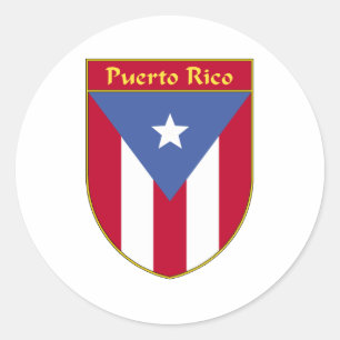 Sticker Rond Bouclier indicateur Porto Rico
