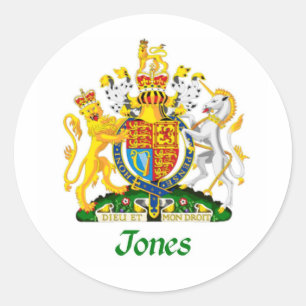 Sticker Rond Bouclier Jones de Grande-Bretagne