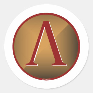 Sticker Rond Bouclier lambda spartiate