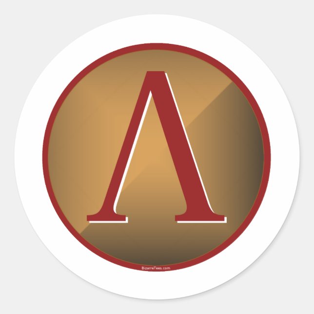 Sticker Rond Bouclier lambda spartiate (Devant)