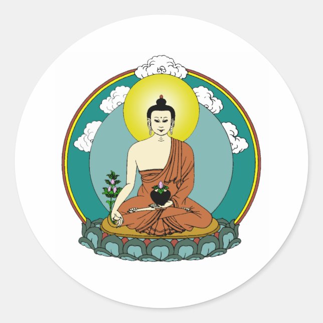 Sticker Rond Bouddha (Devant)