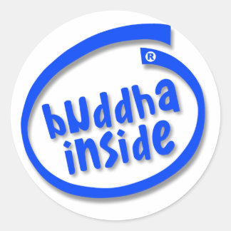 Sticker Rond bouddha à l'intérieur