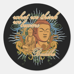 Sticker Rond Bouddha Devient Citation