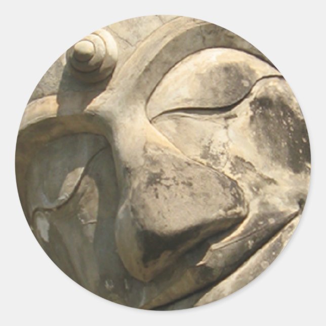 Sticker Rond Bouddha en cours... Nong Khai, Isan, Thaïlande (Devant)