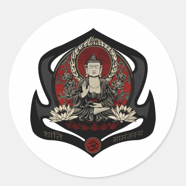 Sticker Rond Bouddha Gautama (Devant)