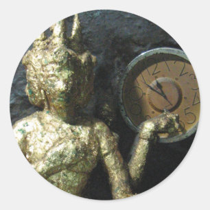 Sticker Rond Bouddha Heure ... Thaïlande