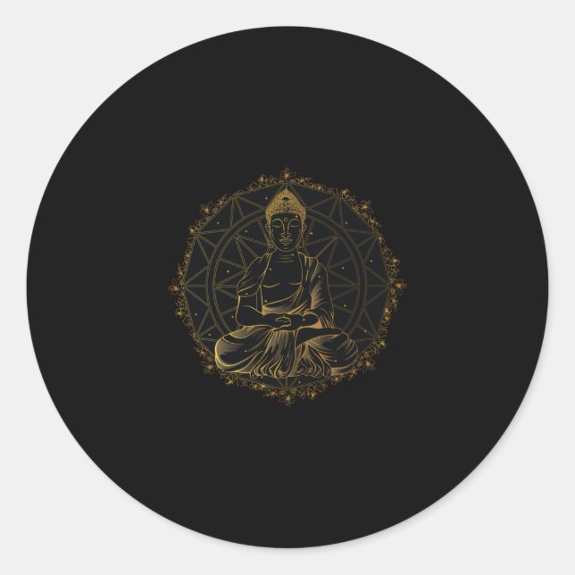 Sticker Rond Bouddha Mandala (Devant)