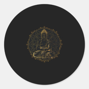 Sticker Rond Bouddha Mandala