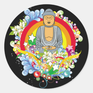 Sticker Rond Bouddha Nirvana