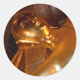 Sticker Rond Bouddha Recen ~ Temple bouddhiste Photo