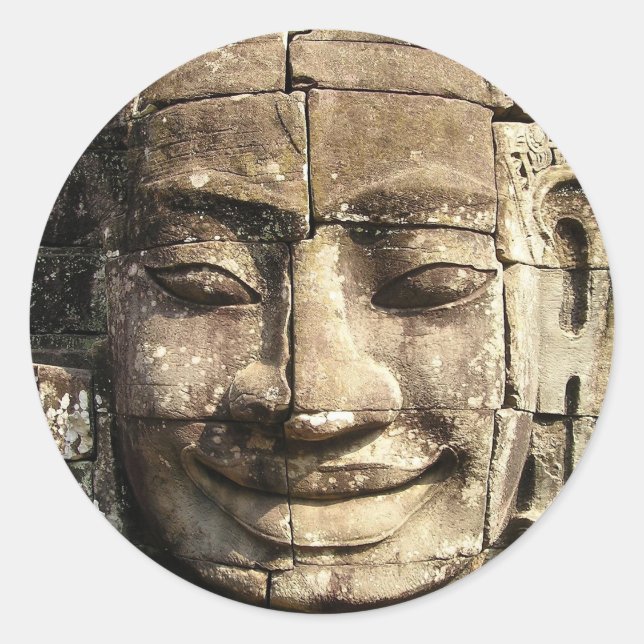 STICKER ROND BOUDDHA SOURIANT (Devant)