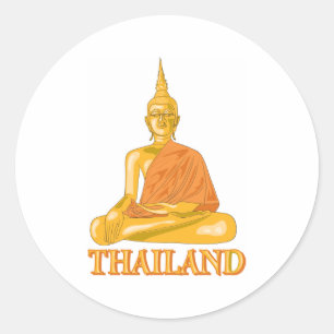 Sticker Rond Bouddha Thaïlande