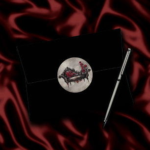 Sticker Rond Boudoir Chaise   Canapé-lit victorien d'évanouisse