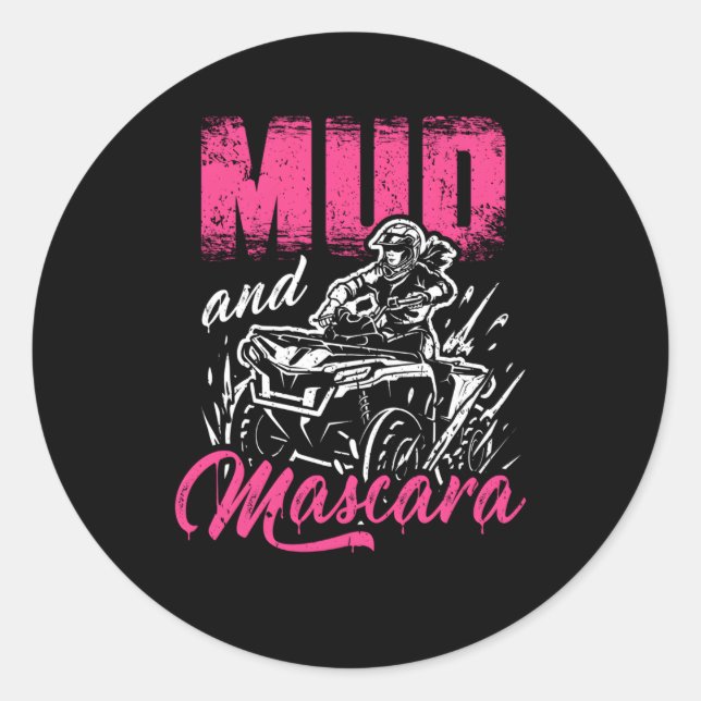 Sticker Rond Boue Et Mascara 4X4 Atv 4 Roulettes Quad (Devant)