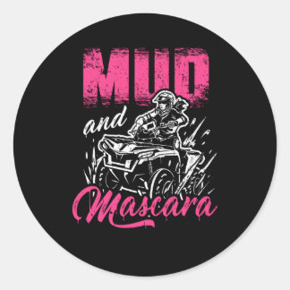 Sticker Rond Boue Et Mascara 4X4 Atv 4 Roulettes Quad
