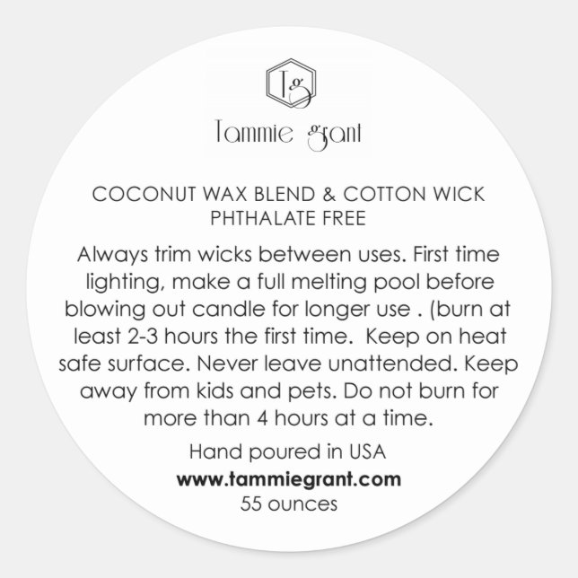 Sticker Rond Bougie (Devant)