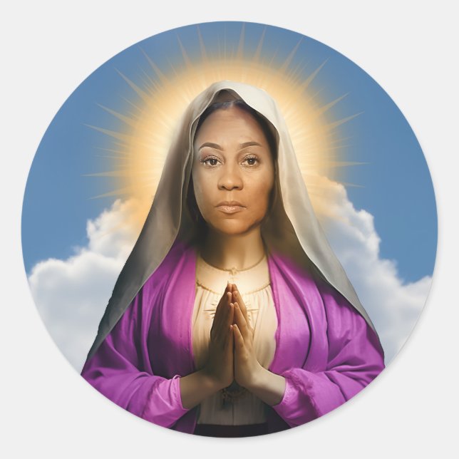 Sticker Rond Bougie de prière Saint Fani Willis (Devant)