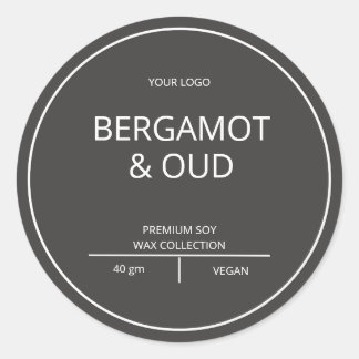 Sticker Rond Bougie moderne simple et élégante