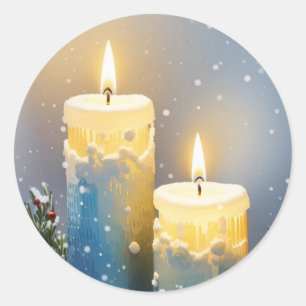 Sticker Rond Bougies ravissantes
