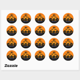 Sticker Rond Bouh ! Oh ! Joyeux Halloween